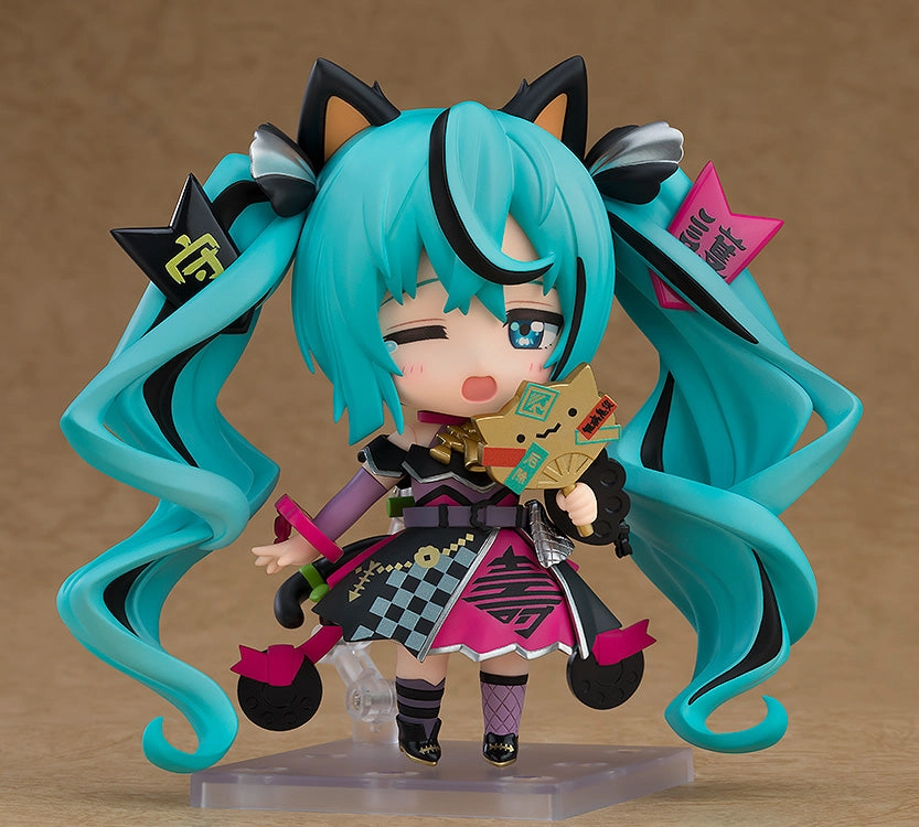 Showpiece Item Ceramic Sculpture 2759 Nendoroid Hatsune Miku : Black Maneki Miku Ver