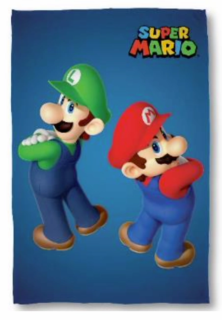 Nintendo - Super Mario - Plaid Polaire Mario et Luigi 100 x 140cm Coordinated Set