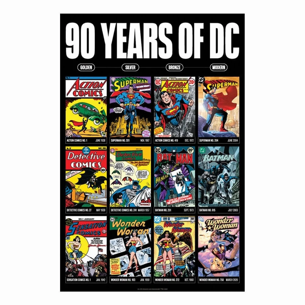 DC COMICS - 90 Years - Art Print - Edition Limit??e 26/995 Drawing Artist Small Gizmo