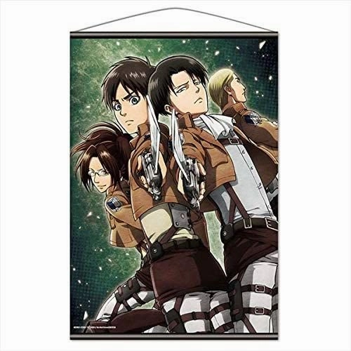 Attack on Titan B2 Wall Scroll E [Eren & Levi & Erwin & Hanji] Pop Vinyl Action Display