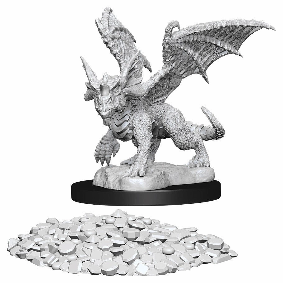 Gacha Mechanic Gross Motor D&D Unpainted Minis WV10 Blue Dragon Wyrmling