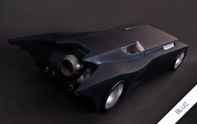 Batman: The Animated Series - Batmobile (Blue Shaded) 1/6 Scale Vehicle Cryptid Model