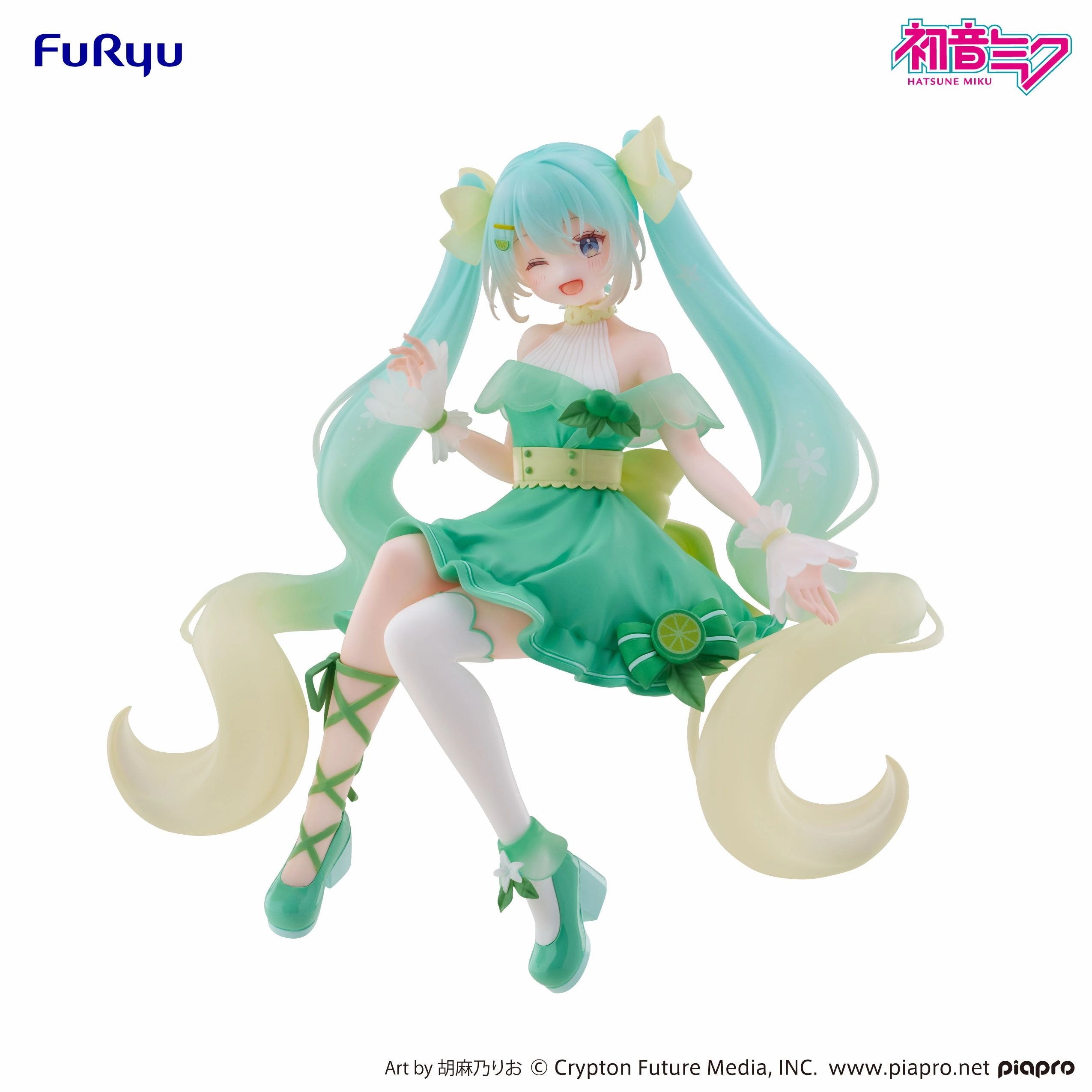 Character Vocal Series 01: Hatsune Miku Noodle Stopper Figure Hatsune Miku Lime ver Sports Figure