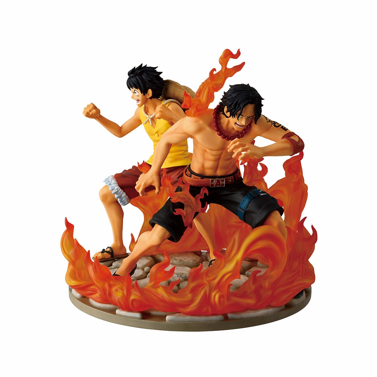Minimalist Design Ace & Luffy (Dramatic Memories) Revible Moment Ichibansho Figure