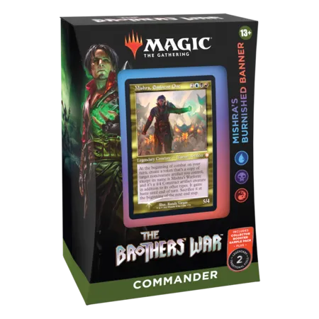 MTG The Brothers' War Commander Deck - Mishra's Burnished Banner Random Series Display Hidden Find Series