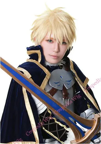 Physical Copy Camera Integration "Fate/Grand Order" Arthur Pendragon style cosplay wig