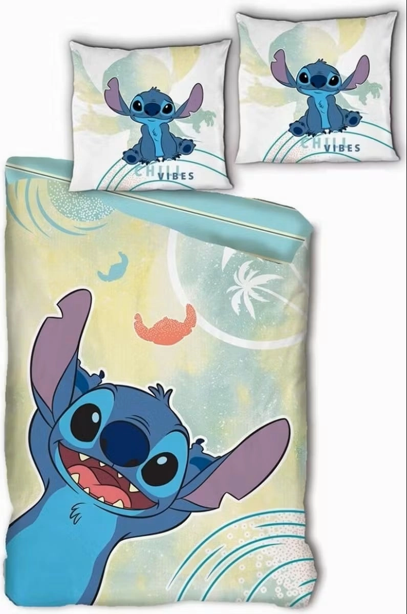 Photography Fun Need Meet LILO ET STITCH - HOUSSE DE COUETTE EN 100% COTON CHILL VIBES (140X200CM   65X65CM)