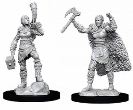 Sequel Hook D&D Unpainted Minis WV12 Female Human Barbarian