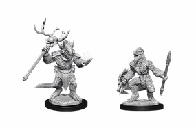 D&D Unpainted Minis WV12 Lizardfolk And Shaman Learner Stage