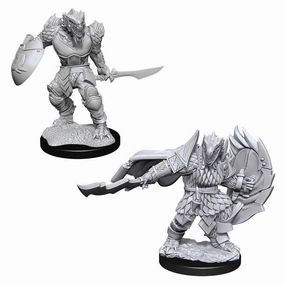 Revived Franchise Quantum Realm D&D Unpainted Minis WV15 Dragonborn Fighter Male