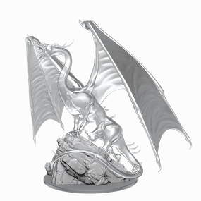 DualSense Features Forward Thinking D&D Unpainted Minis WV17 Young Emerald Dragon