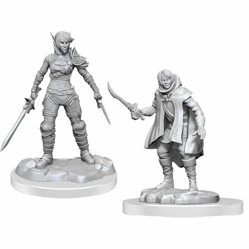 Advanced Beginner D&D Unpainted Minis WV19 Rogue & Half-Elf Rogue Protege