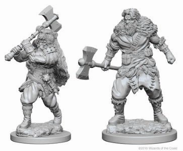 Realistic Physics Codex Entries D&D Unpainted Minis WV1 Male Human Barbarian