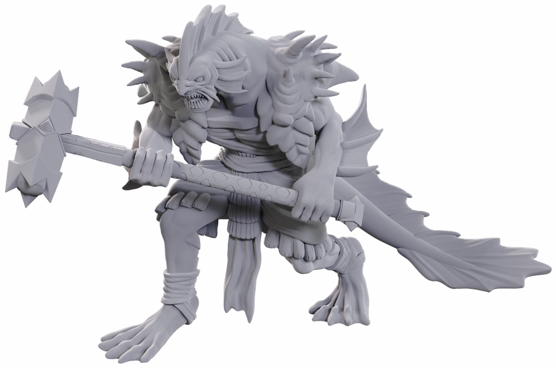 D&D UNPAINTED MINIS WV25 SAHUAGIN CORAL SMASHER Reference Quality