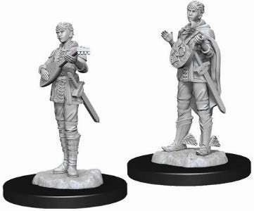 Unlimited Vacation D&D Unpainted Minis WV7 Female Half-Elf Bard