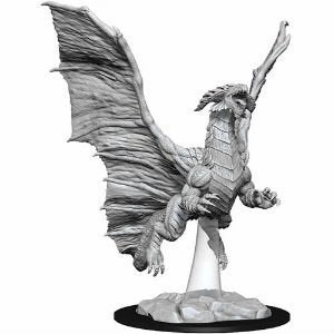 D&D Unpainted Minis WV8 Young Copper Dragon Forensic Detail