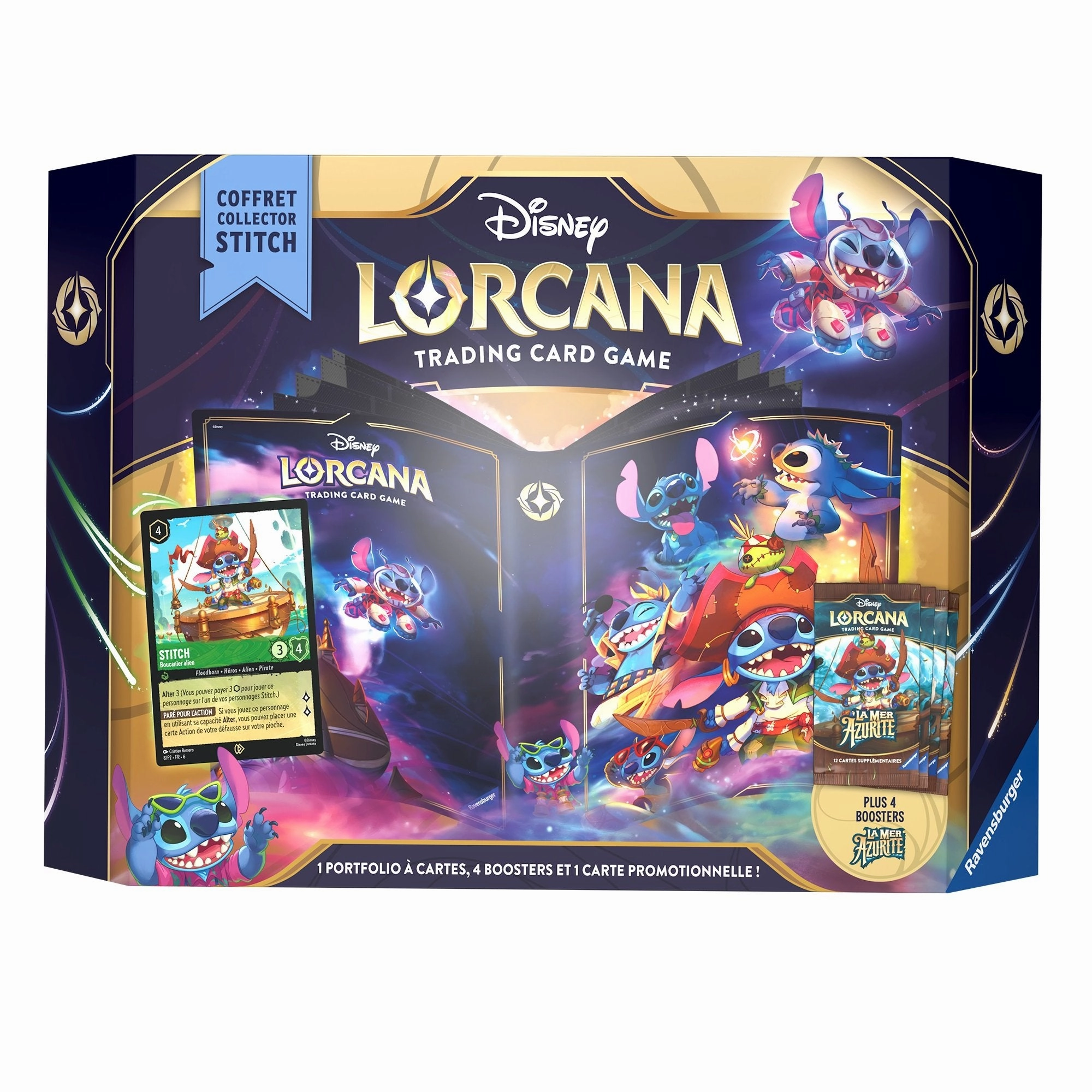 Surprise Pack Opening Disney Lorcana JCC : La Mer Azurite - Coffret Collector Stitch - FR