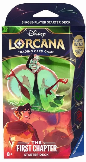 Disney Lorcana The First Chapter Starter Deck - Daring And Deception Limited Pack Display Random Series Opening