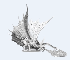 DND UNPAINTED MINIS ADULT GOLD DRAGON Mythological Inspiration Limited Time