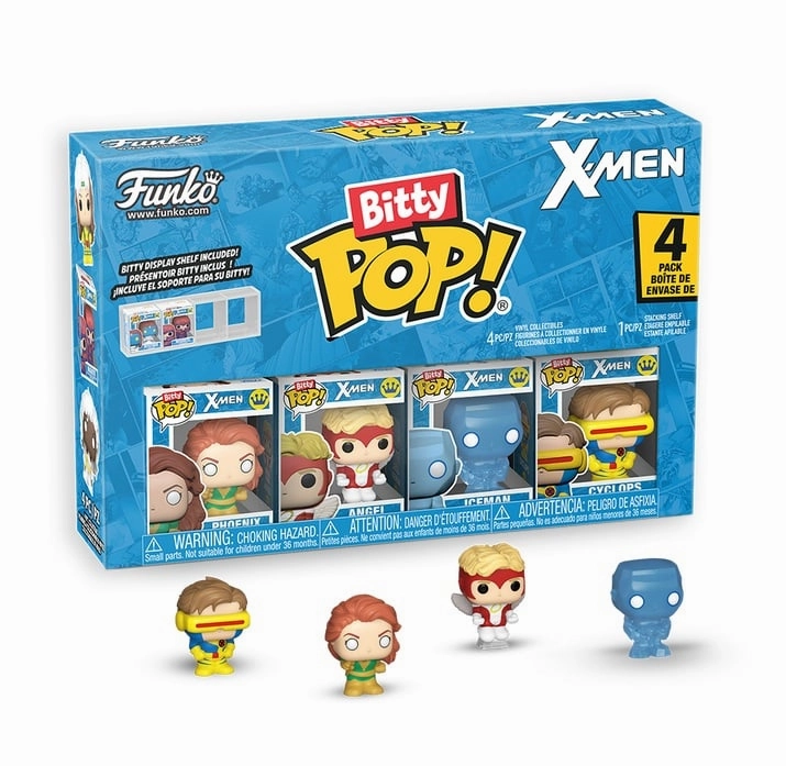 X-MEN - Bitty Pop 4 Pack 2.5cm - Jean Grey avec Chase PRECO > 30/10 Memory Boost Biotechnology