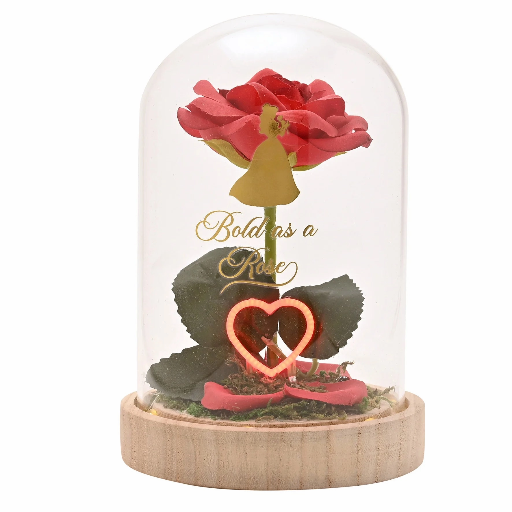 Royal Crown DISNEY PRINCESSES - Belle - Cloche Florale avec Lumi??re N??on