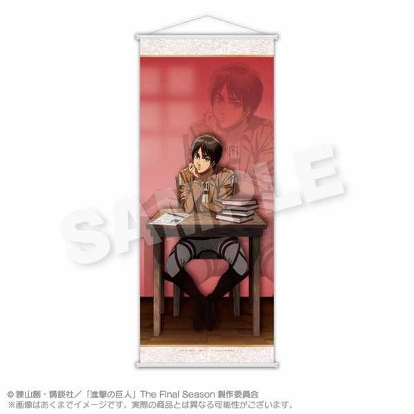 Attack on Titan Slim Wall Scroll Strategy Meeting Together ver. Eren Yeager Chibi Figure Desk Decor