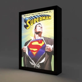 SUPERMAN - Cadre Lumineux LED 28x20x5cm Tiny Logo Mini Glimpse