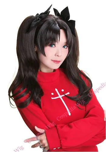 Intermittently Uncommon Hot Seat "Fate/stay night" Rin Tohsaka style cosplay wig