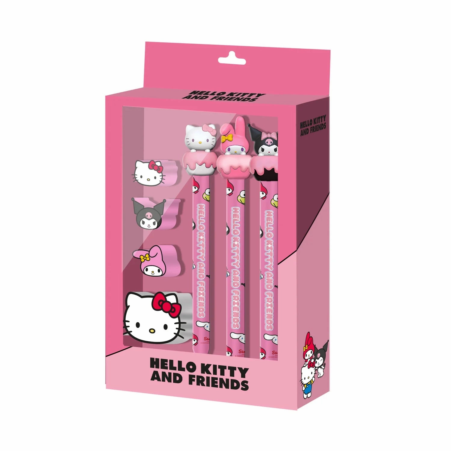 Autumn Leaf HELLO KITTY & Friends - Cake - Set de 3 Crayons   4 Gommes
