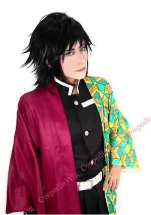 "Demon Slayer" Giyuu Tomioka style cosplay wig Streamer Mode