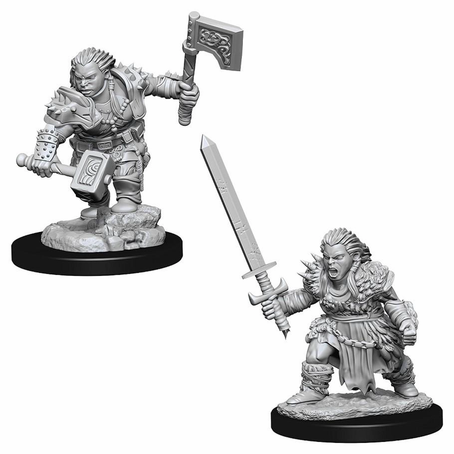 Triple Tech Professional Level PF Unpainted Minis WV8 Female Dwarf Barbarian