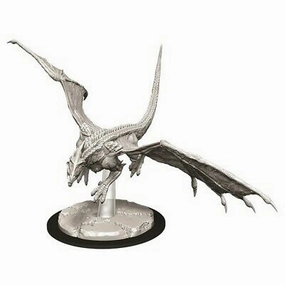 D&D Unpainted Minis WV9 Young White Dragon Real World Original Score