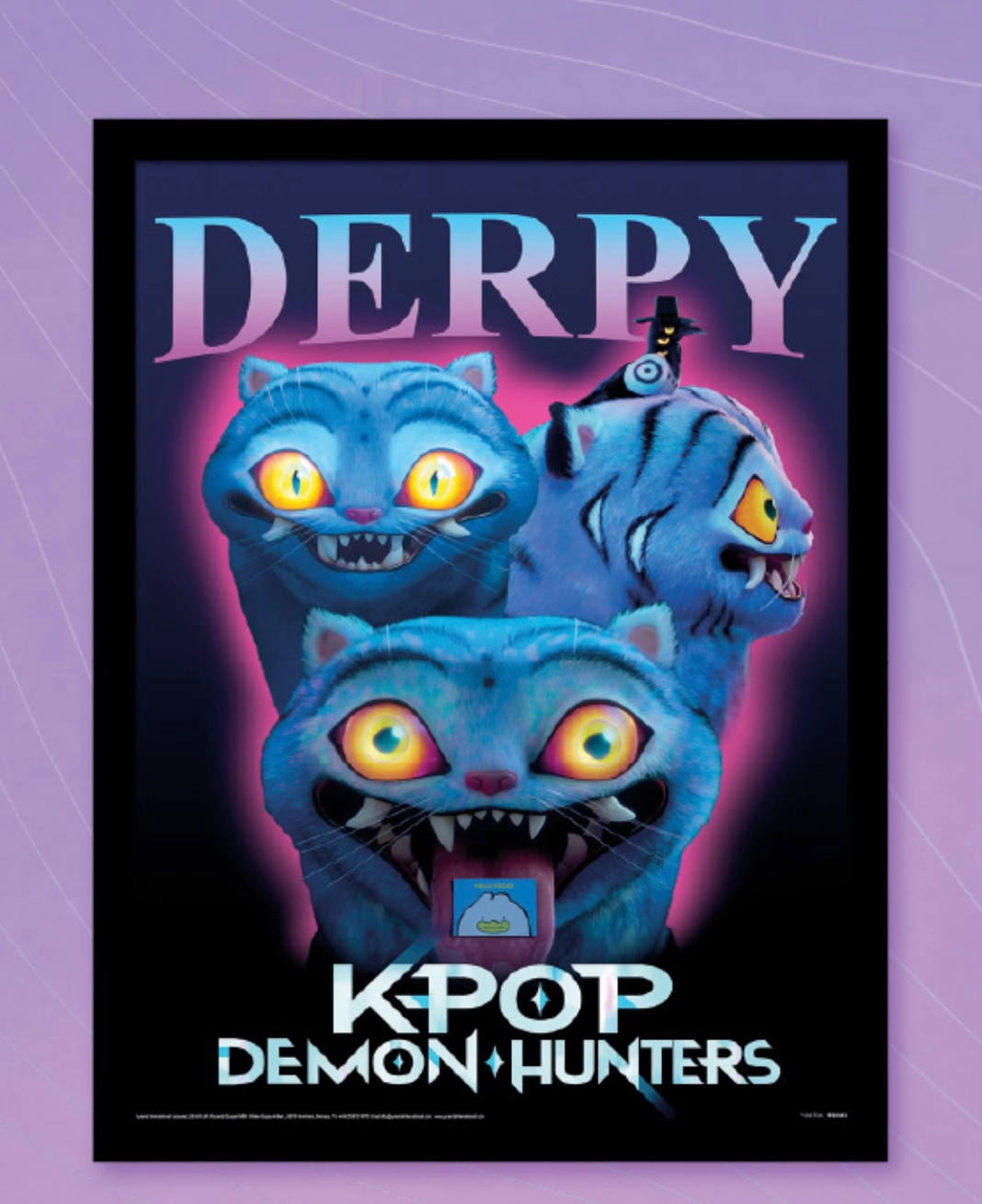 Cyberpunk Aesthetic Tiny Gesture K-POP DEMON HUNTERS - Derpy - Impression Encadr??e 45x35cm
