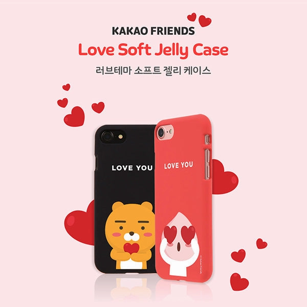 KAKAO Friends Soft Jelly Ryan iPhone Case Black Love You Limited Article Rustic style