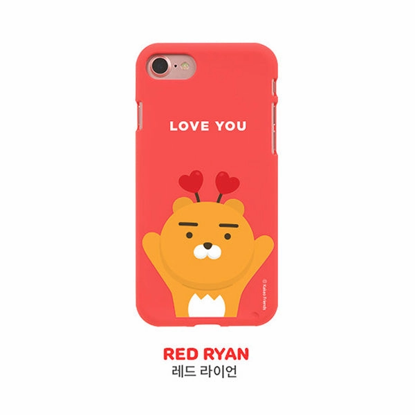 KAKAO Friends Soft Jelly Ryan iPhone Case Red Love You PVC Article Science Model
