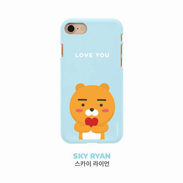 Chibi Model KAKAO Friends Soft Jelly Ryan iPhone Case Sky Love You