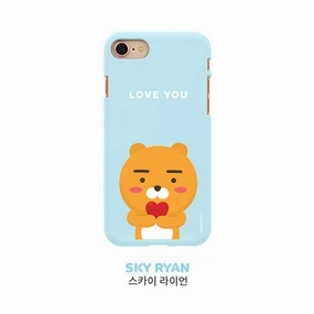 Chibi Model KAKAO Friends Soft Jelly Ryan iPhone Case Sky Love You