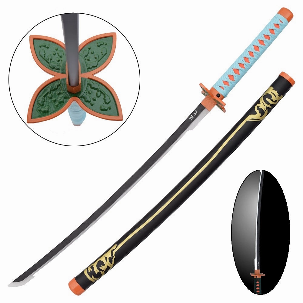 Miniature Product Airplane Replica KATANA ORNEMENTAL AVEC LED INTERNE DE SHINOBU KOCHOU (Black) DEMON SLAYER - KIMETSU NO YAIBA