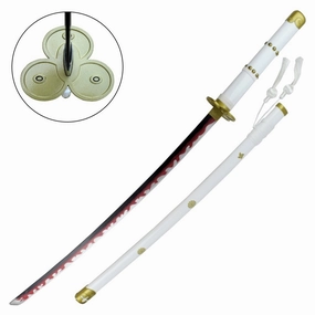 KATANA ORNEMENTAL ENMA SWORD OF ZORO WHITE COLOR ONE PIECE Vinyl Product