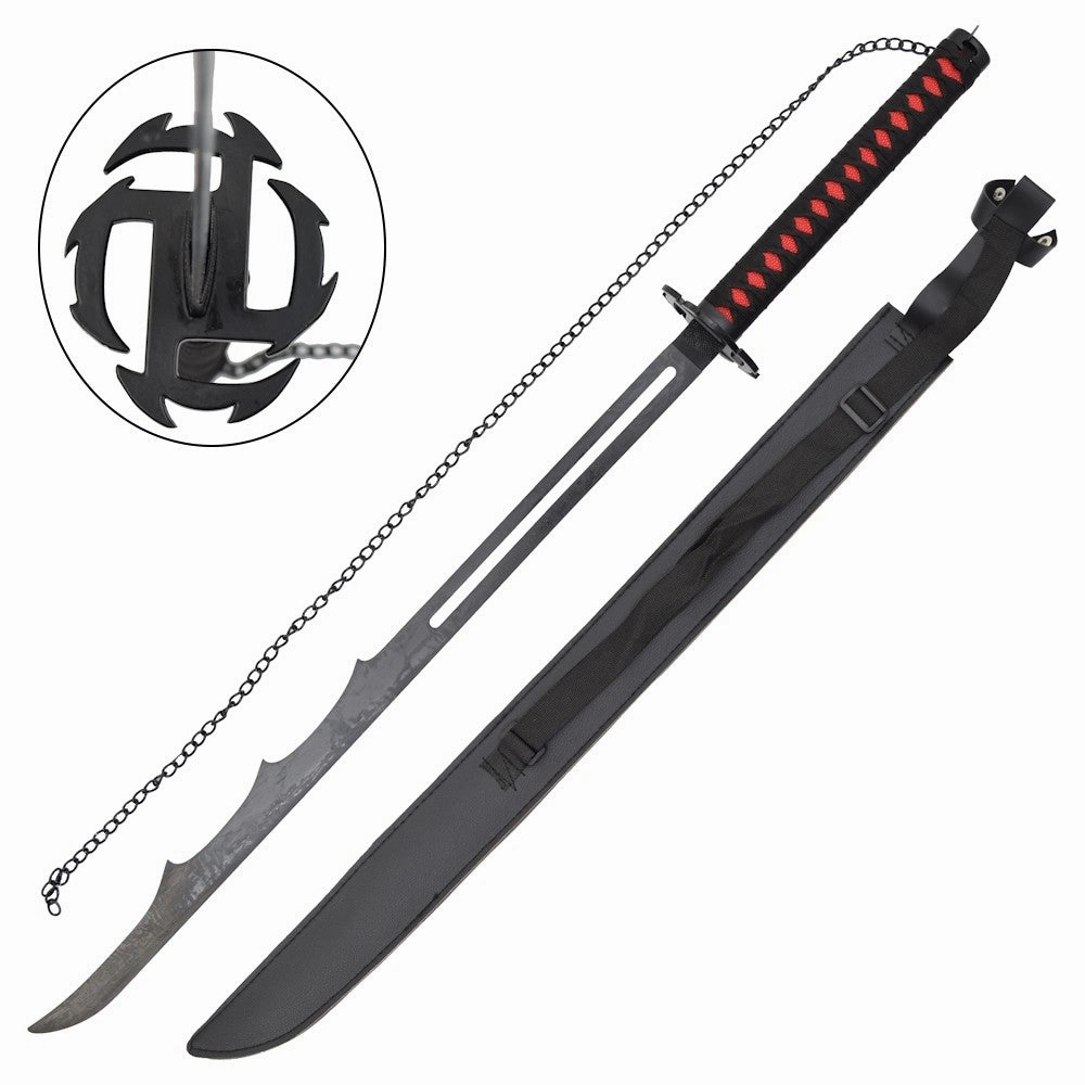 KATANA ORNEMENTAL L'??VOLUTION DE TENSA ZANGETSU (HEAVEN CHAIN SLAYING MOON), BANKAI NODACHI PAR KUROSAKI ICHIGO BLEACH Fan Favorite