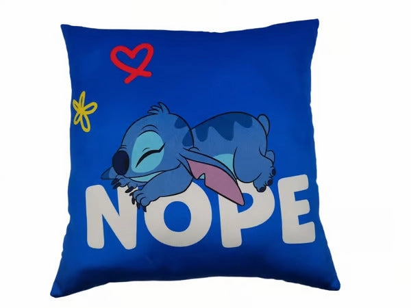 Mini View Small Operation LILO ET STITCH - COUSSIN DOUBLE FACE STITCH "NOPE" (40X40CM)