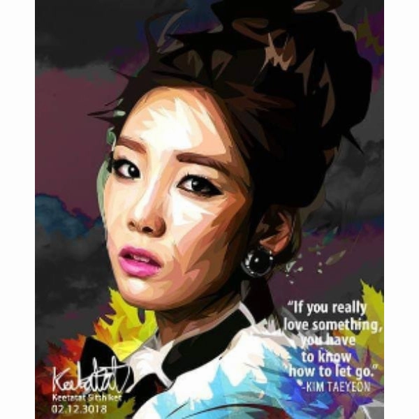 Pop Art Wall Decoration Drawing (Kim Taeyeon - If you really love something)  Audience Favorite Action Goods