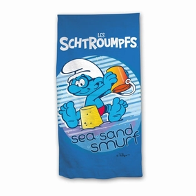 LES SCHTROUMPFS - Sea and Smurf - Serviette de Plage 70x140cm Noble Look