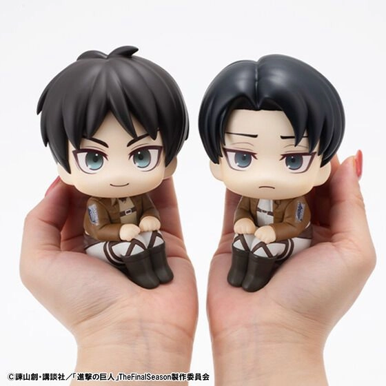 LOOK UP SERIES ATTACK ON TITAN Eren Jaeger & Levi setwith gift: Cushion Craft Project Cryptid Model
