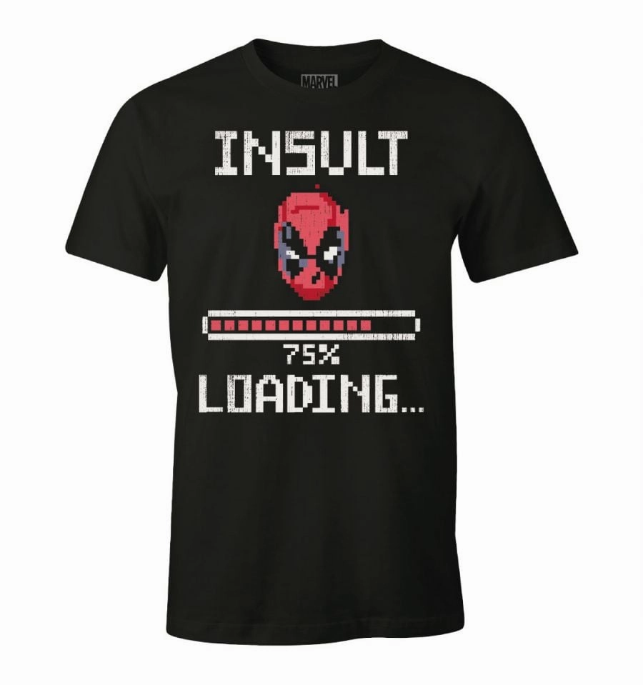 MARVEL - DEADPOOL INSULT LOADING BLACK T-SHIRT TAILLE L Gentle Gaze