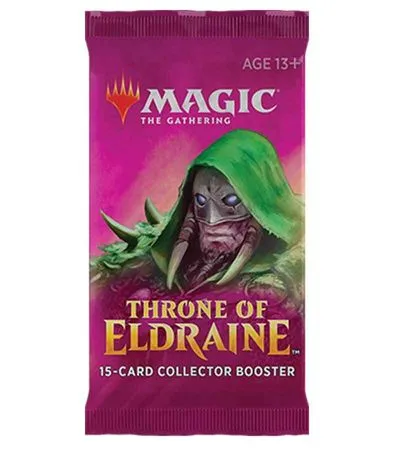 MTG Throne Of Eldraine Collector Booster Pack Collectible Series Display