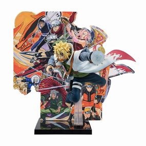 NARUTOP99 - Sumptuous and Gorgeous Ninja Picture Scroll - Minato Namikaze Figure (NARUTOP99 Commemorative background panel illustrated by Masashi Kishimoto is included.??[Ichiban-Kuji Prize B] Casual Fan
