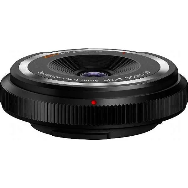 OLYMPUS Camera Lens Fisheye Body Cap Lens Black BCL-0980-BLK [Micro Four Thirds / Single Focal Length Lens] Animal Figure
