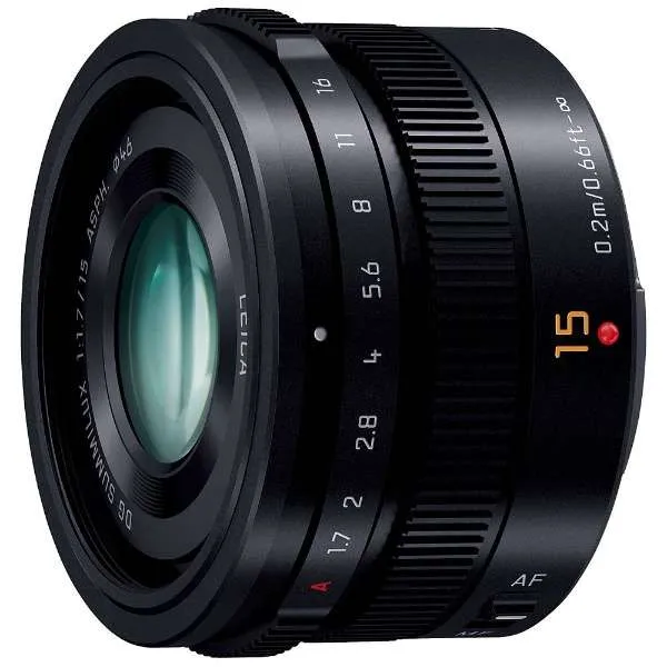 Panasonic Camera Lens LEICA DG SUMMILUX 15mm/F1.7 ASPH. LUMIX Black H-X015-K [Micro Four Thirds / Single Focal Length Lens] Contemporary Home Movie Model