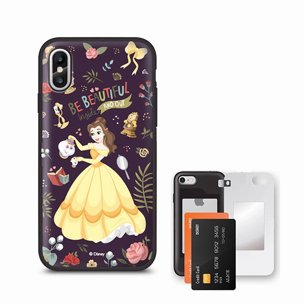 Amphibian Statue Disney Beauty & The Beast Belle Be Beautiful iPhone Card Mirror Case